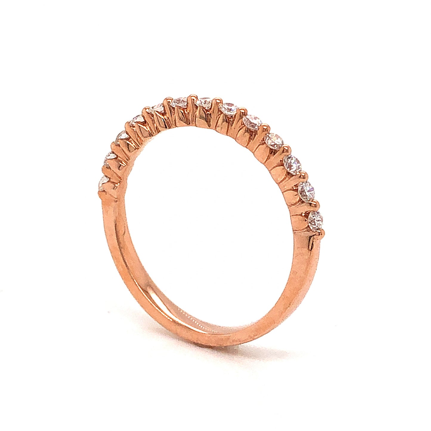 .21 Round Diamond Wedding Band in 14k Rose Gold