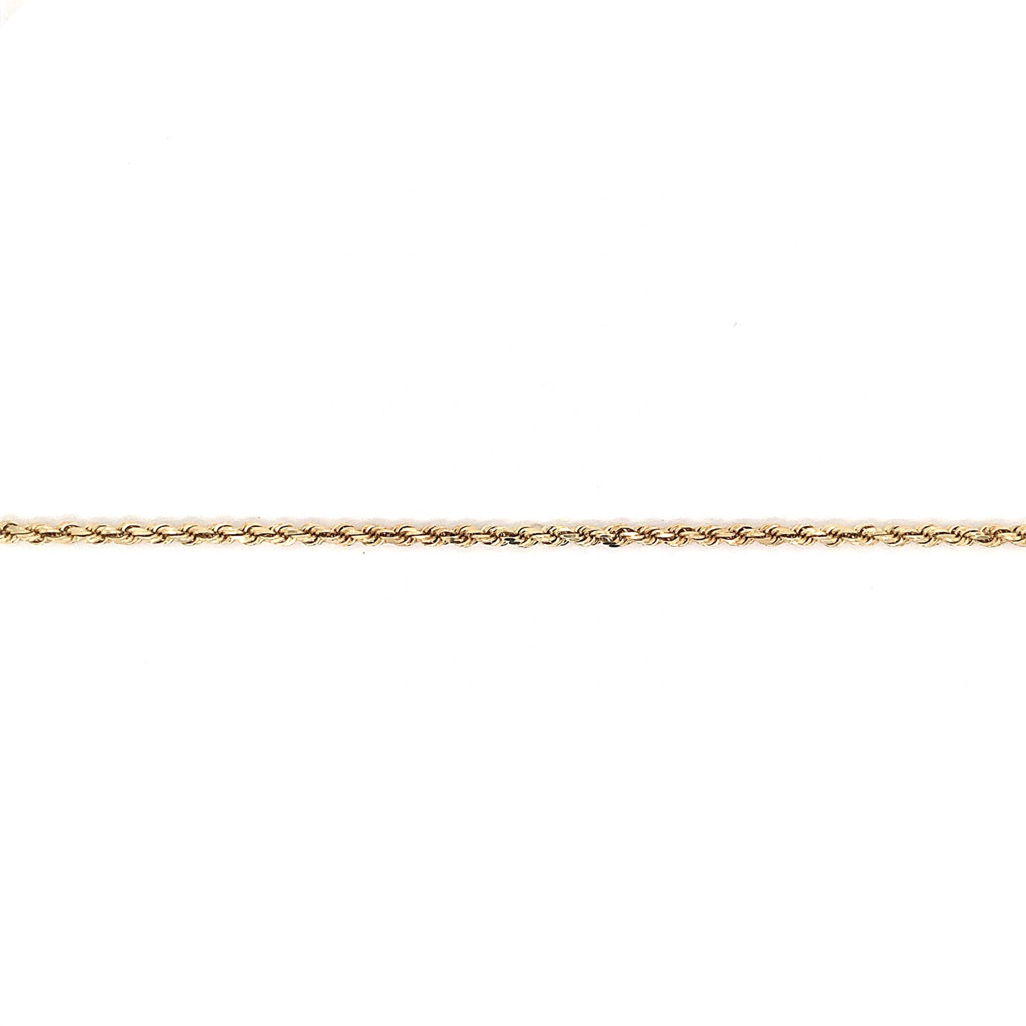 Rope Chain Anklet in 14k Yellow Gold