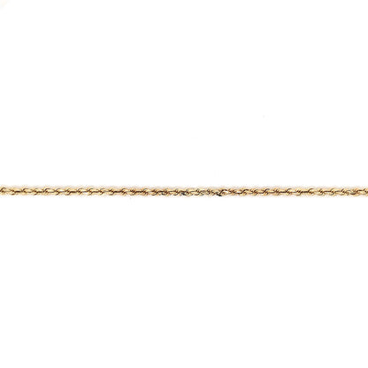 Rope Chain Anklet in 14k Yellow Gold