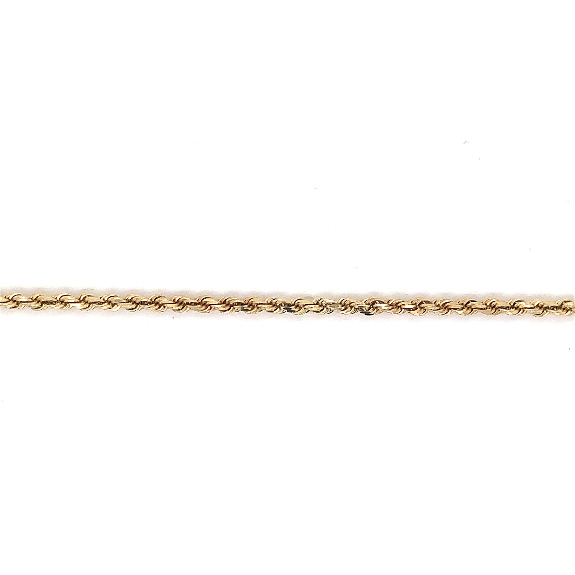 Rope Chain Anklet in 14k Yellow GoldComposition: 14 Karat Yellow Gold Total Gram Weight: 4.6 g Inscription: 14K Kitsinian
      