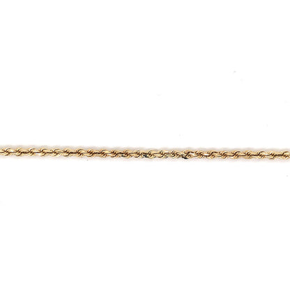 Rope Chain Anklet in 14k Yellow Gold