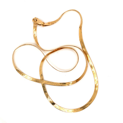 18 Inch Herringbone Necklace in 14k Yellow Gold