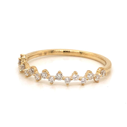 .21 Alternating Diamond Wedding Band in 14k Yellow Gold