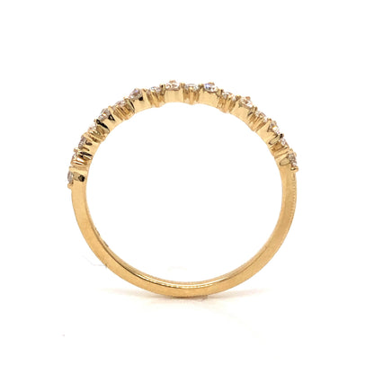 .21 Alternating Diamond Wedding Band in 14k Yellow Gold