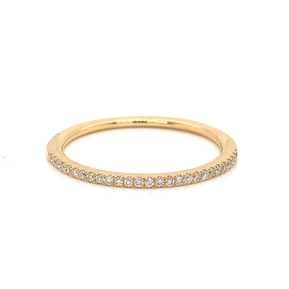 .12 Modern Diamond Wedding Band in 14k Yellow Gold