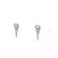 Diamond Spike Stud Earrings in 14k White Gold
