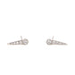 Diamond Spike Stud Earrings in 14k White Gold