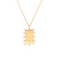 Rectangular Diamond Pendant Necklace in 18k Yellow Gold