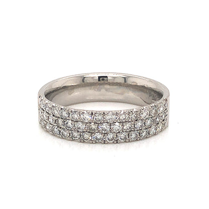 5mm Pave Diamond Stacking Band in Platinum