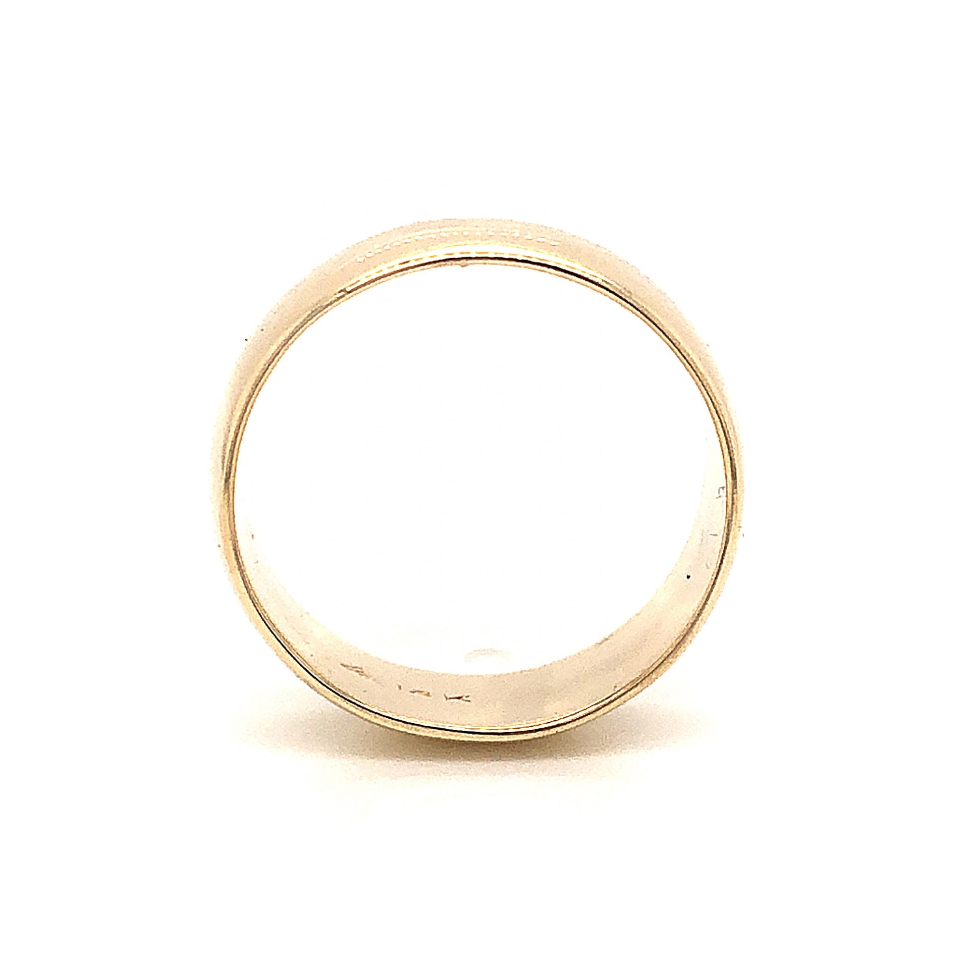 7mm Modern Wedding Band in 14k Yellow Gold