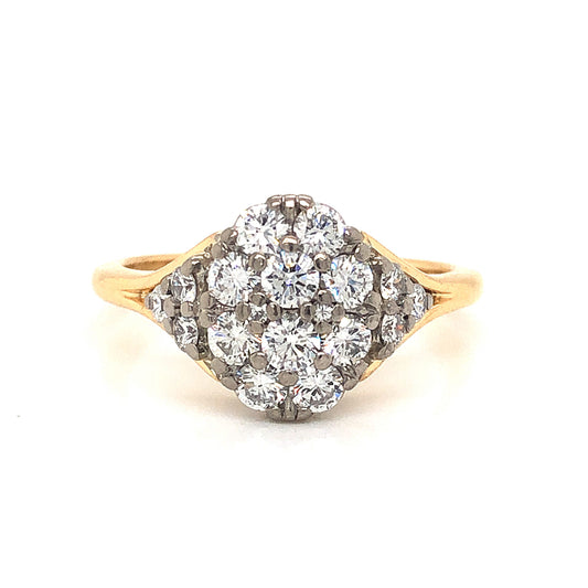 Jabel Pave Diamond Cocktail Ring 18k Yellow & White Gold