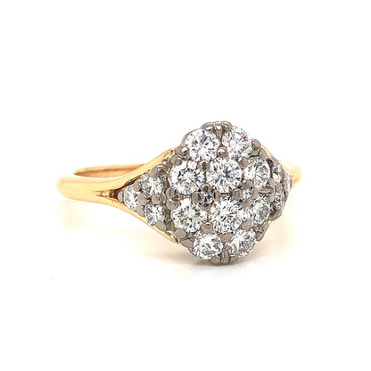 Jabel Pave Diamond Cocktail Ring 18k Yellow & White Gold