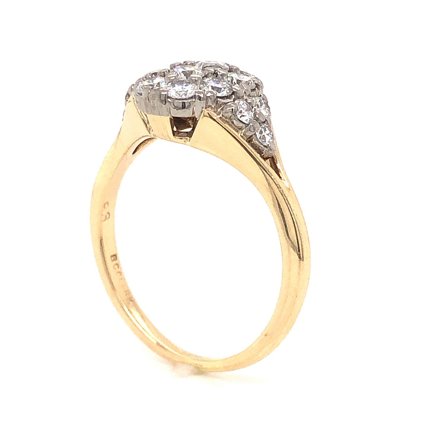 Jabel Pave Diamond Cocktail Ring 18k Yellow & White Gold