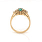 .30 Oval Cut Emerald & Diamond Ring in 14k Yellow Gold