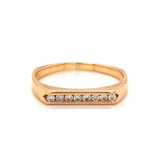 .08 Channel Set Diamond Band in 14k Yellow Gold