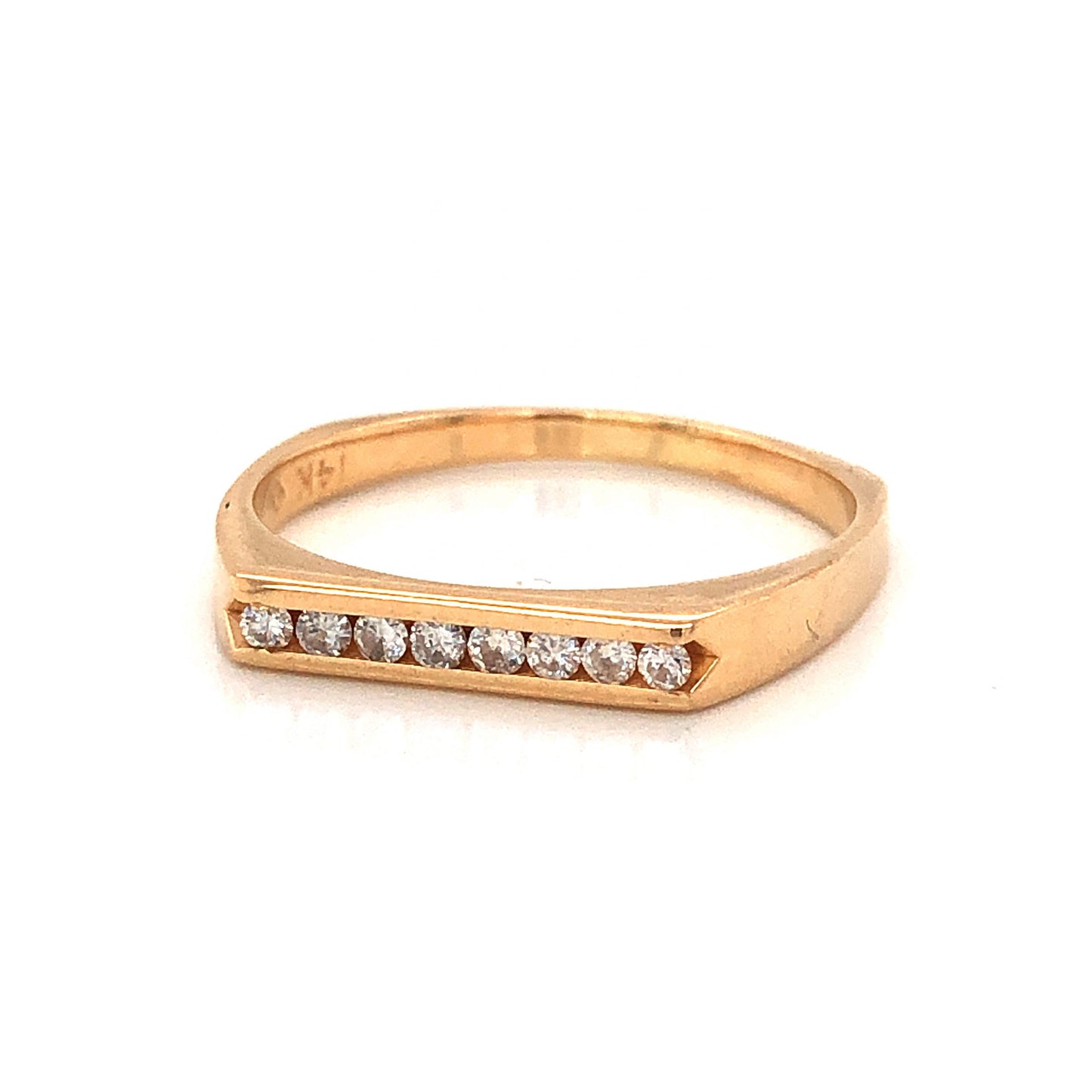 .08 Channel Set Diamond Band in 14k Yellow Gold