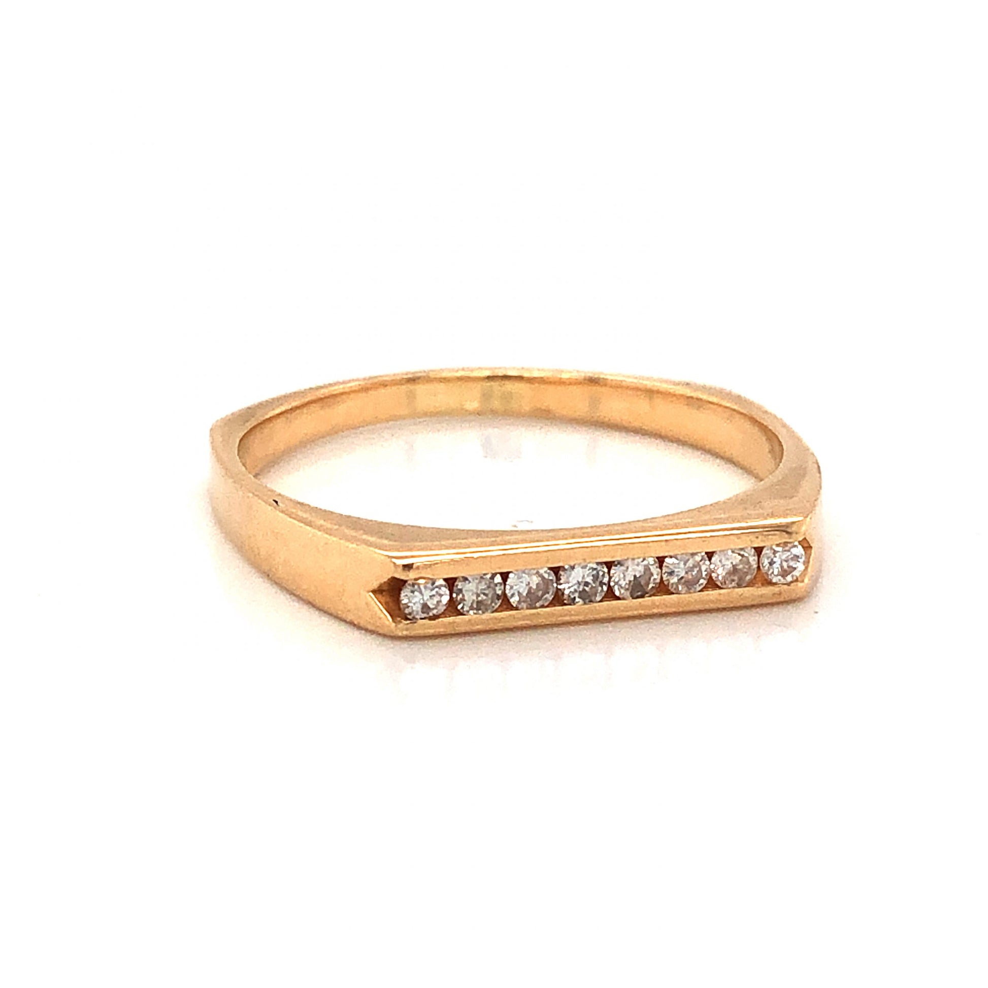 .08 Channel Set Diamond Band in 14k Yellow Gold