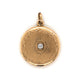 Round Victorian Diamond Locket in 14k Yellow Gold