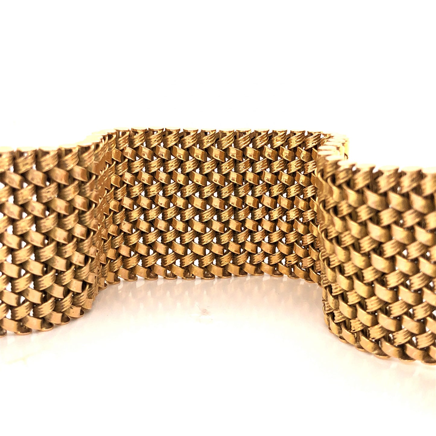 Mid-Century Woven Bracelet in 18k Yellow Gold