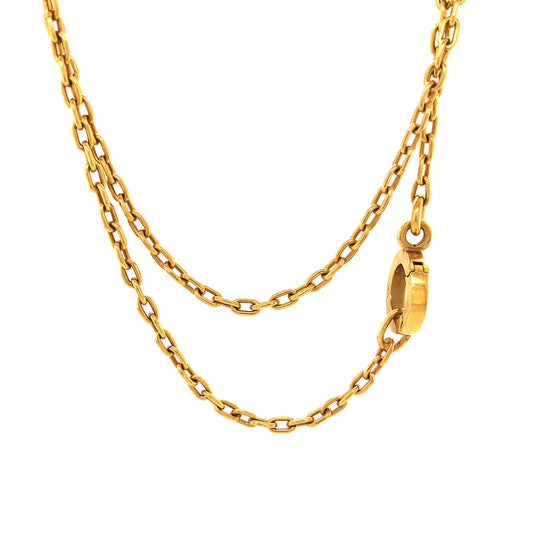 30 Inch Victorian Chain Necklace in 18k Yellow Gold