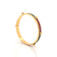 Green & Red Enamel Stacking Ring in 21k Yellow Gold