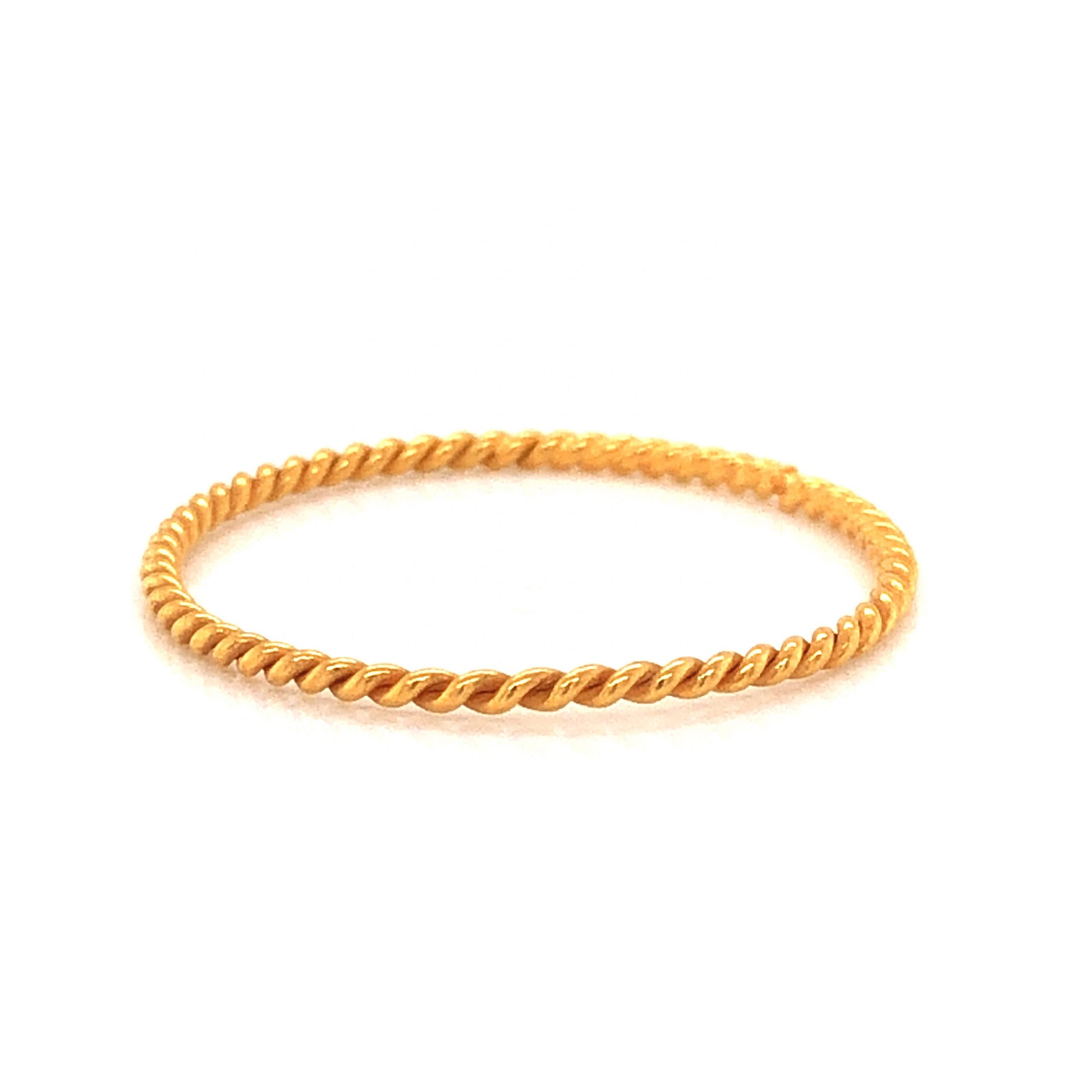 Ultra Thin Rope Stacking Ring in 21k Yellow Gold - Filigree Jewelers