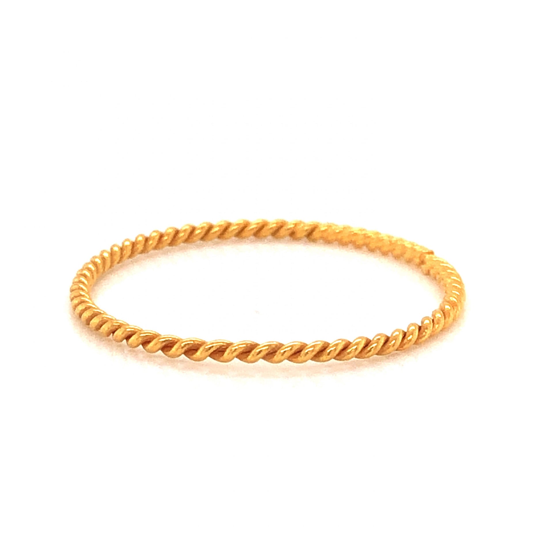 Ultra Thin Rope Stacking Ring in 21k Yellow Gold