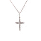 .27 Diamond Cross Pendant Necklace in 14k White Gold