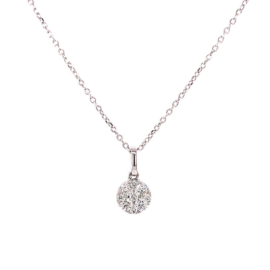 .25 Round Brilliant Diamond Pendant Necklace in 14k White Gold