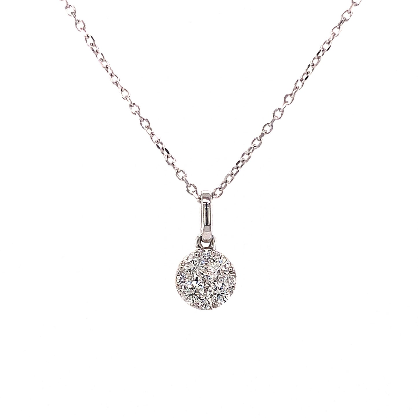 .25 Round Brilliant Diamond Pendant Necklace in 14k White Gold