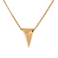 18 Inch Triangular Pendant Necklace in 14k Yellow Gold