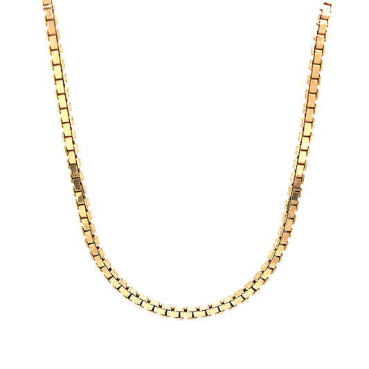 15 Inch Flat Chain Necklace in 14k Yellow Gold