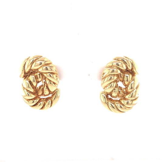 Rope Knot Stud Earrings in 14k Yellow Gold