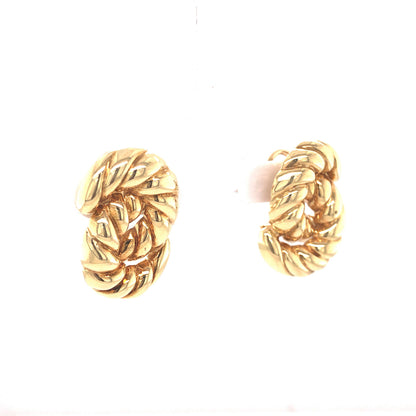 Rope Knot Stud Earrings in 14k Yellow Gold