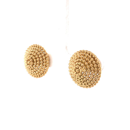 Round Rope Stud Earrings in 14k Yellow Gold