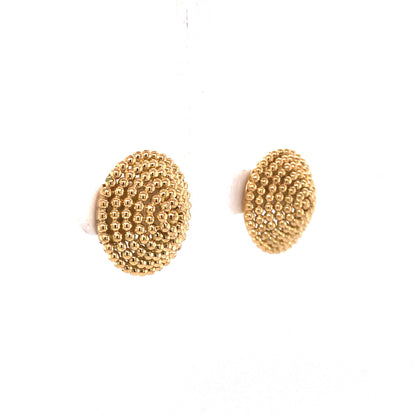 Round Rope Stud Earrings in 14k Yellow Gold