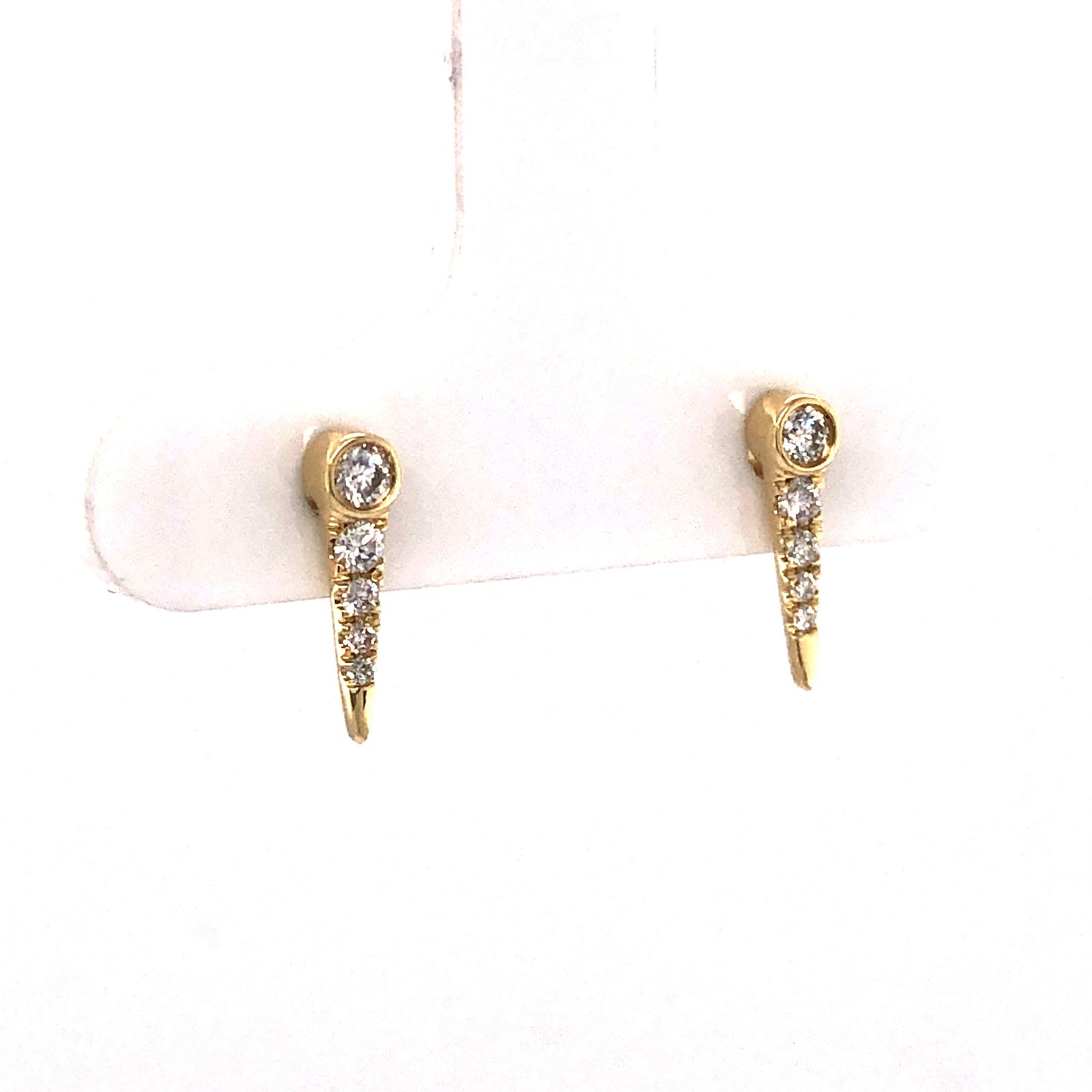 .15 Diamond Spike Stud Earrings in 14k Yellow Gold