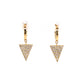 Modern Diamond Triangle Drop Earrings in 14k Yellow Gold