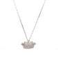 Diamond Crown Pendant Necklace in 18k White Gold