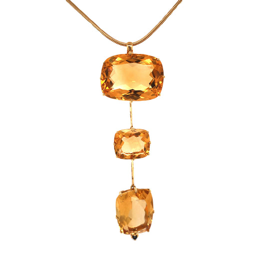 H.Stern Citrine Pendant Necklace in 18k Yellow Gold
