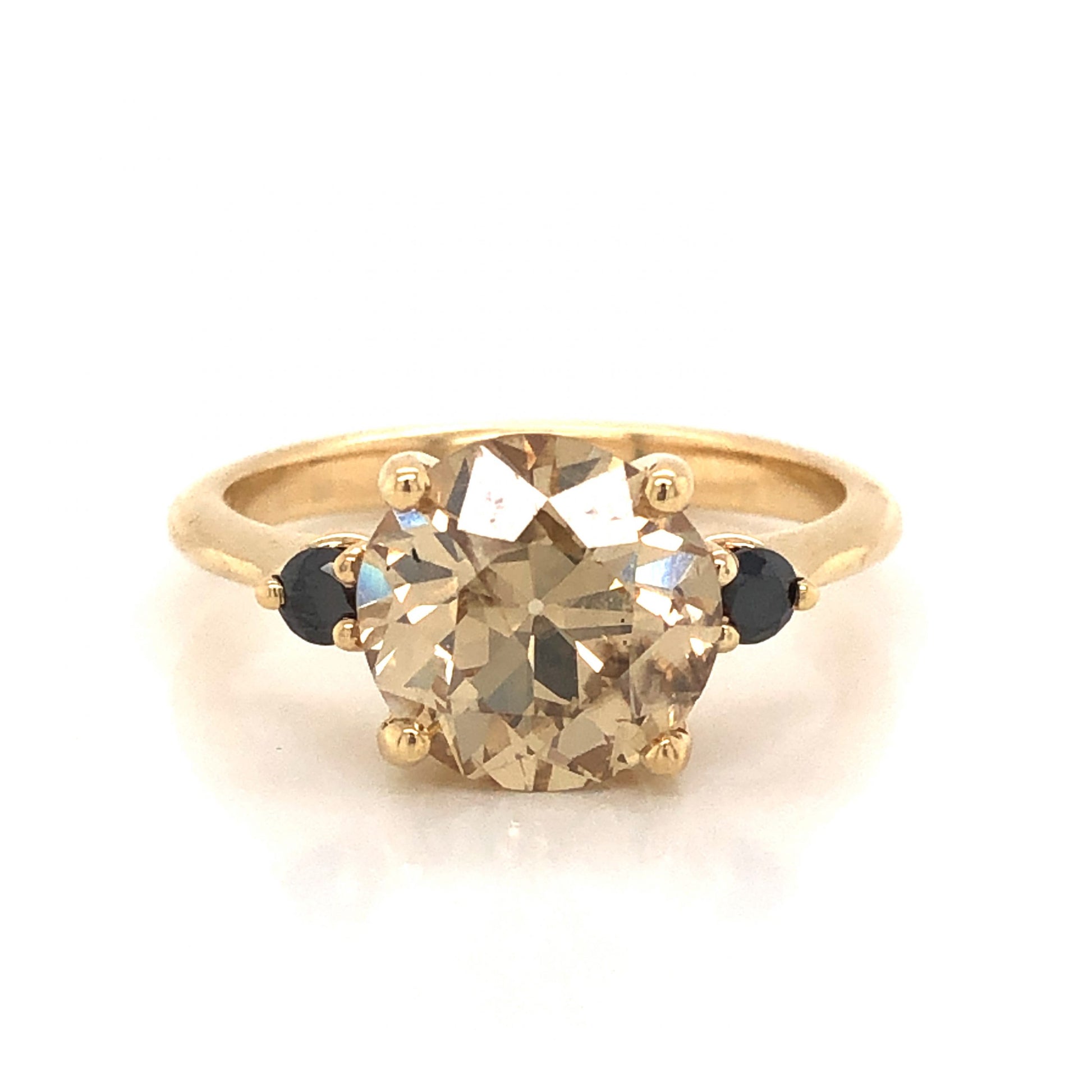 yellow gold diamond dress rings 18k Yellow Gold Custom Radiant Cut Diamond Engagement Ring
