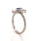 Oval Art Deco Sapphire & Diamond Ring in 14k & Platinum
