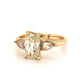Old Mine Brilliant Cut Diamond Engagement Ring in 14k Yellow Gold