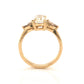 Old Mine Brilliant Cut Diamond Engagement Ring in 14k Yellow Gold