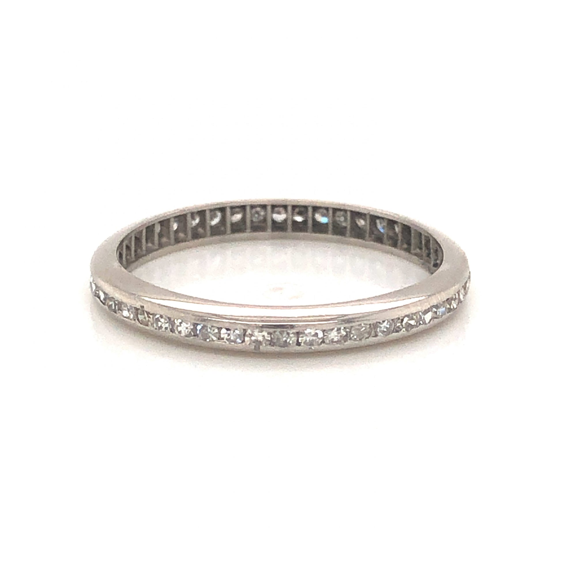 .48 Single Cut Diamond Eternity Band in PlatinumComposition: Platinum Ring Size: 6 Total Diamond Weight: .48ct Total Gram Weight: 1.7 g