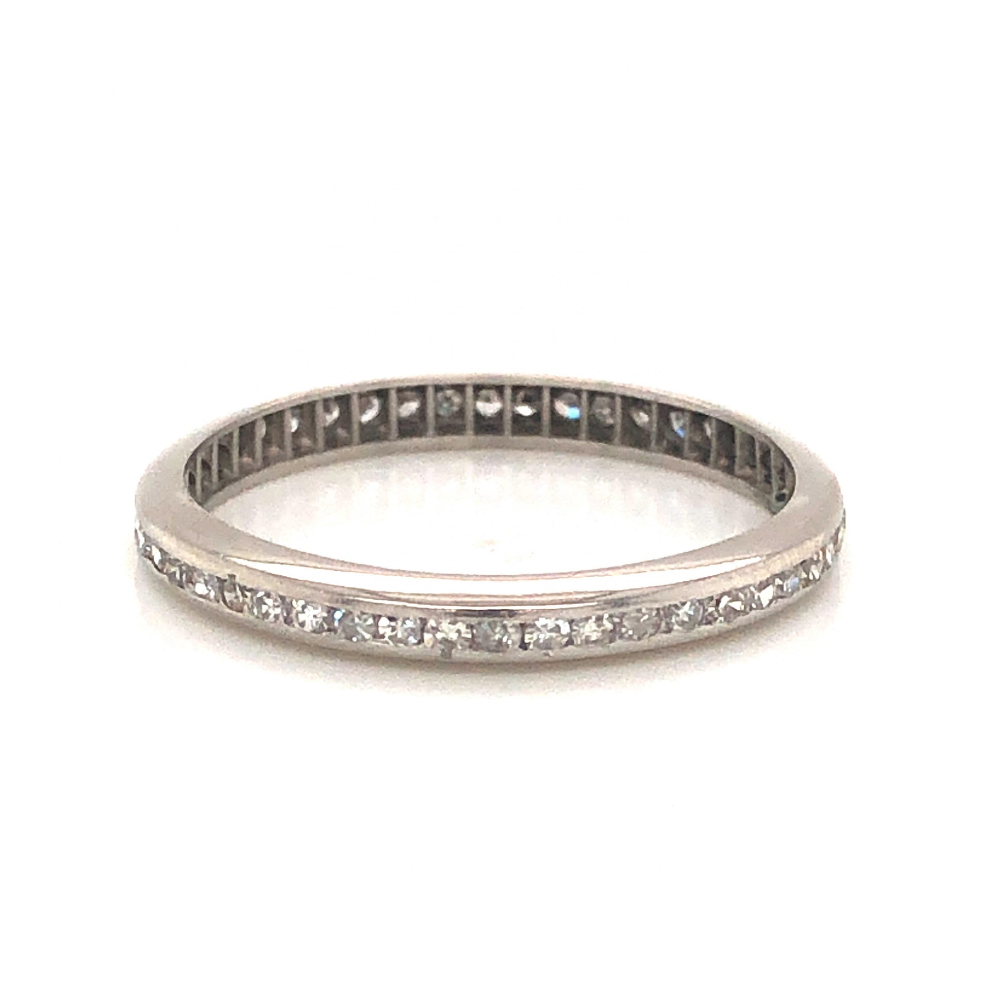 .48 Single Cut Diamond Eternity Band in PlatinumComposition: Platinum Ring Size: 6 Total Diamond Weight: .48ct Total Gram Weight: 1.7 g