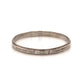 Thin Engraved Art Deco Wedding Band in 18k White Gold