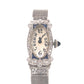 Art Deco Mesh Band Diamond Watch in 14k White Gold & Platinum
