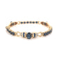 Oval Cut Sapphire Bracelet w/ Diamonds in 14k Yellow Gold