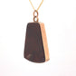 Victorian Bloodstone Slab Pendant Necklace in 14k Yellow Gold